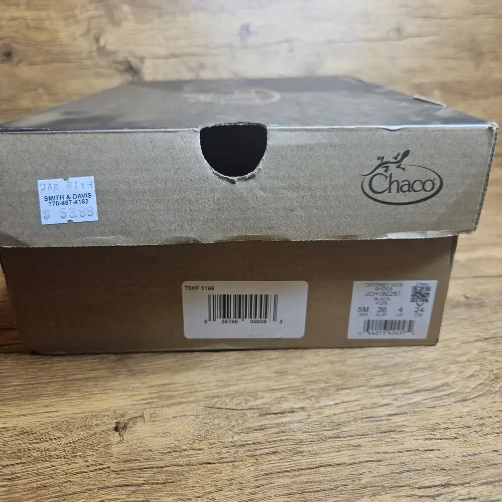 Chaco  Unisex Odyessy Sports Sandal sz 5 M BLack $54 outdoor hiking shoe